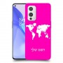 מפת העולם כיסוי מגן קשיח בעיצוב אישי עם השם שלך ל OnePlus 9 יחידה אחת סקרין מובייל