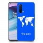 מפת העולם כיסוי מגן קשיח בעיצוב אישי עם השם שלך ל OnePlus Nord CE 5G יחידה אחת סקרין מובייל