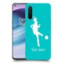 כדורגל - אישה כיסוי מגן קשיח בעיצוב אישי עם השם שלך ל OnePlus Nord CE 5G יחידה אחת סקרין מובייל