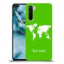 מפת העולם כיסוי מגן קשיח בעיצוב אישי עם השם שלך ל OnePlus Nord יחידה אחת סקרין מובייל