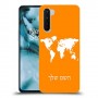 מפת העולם כיסוי מגן קשיח בעיצוב אישי עם השם שלך ל OnePlus Nord יחידה אחת סקרין מובייל