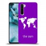 מפת העולם כיסוי מגן קשיח בעיצוב אישי עם השם שלך ל OnePlus Nord יחידה אחת סקרין מובייל