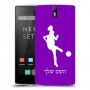 כדורגל - אישה כיסוי מגן קשיח בעיצוב אישי עם השם שלך ל OnePlus One יחידה אחת סקרין מובייל