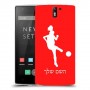 כדורגל - אישה כיסוי מגן קשיח בעיצוב אישי עם השם שלך ל OnePlus One יחידה אחת סקרין מובייל