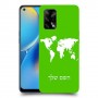 מפת העולם כיסוי מגן קשיח בעיצוב אישי עם השם שלך ל Oppo A74 יחידה אחת סקרין מובייל