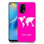 מפת העולם כיסוי מגן קשיח בעיצוב אישי עם השם שלך ל Oppo A74 יחידה אחת סקרין מובייל