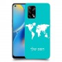 מפת העולם כיסוי מגן קשיח בעיצוב אישי עם השם שלך ל Oppo A74 יחידה אחת סקרין מובייל