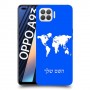 מפת העולם כיסוי מגן קשיח בעיצוב אישי עם השם שלך ל Oppo A93 יחידה אחת סקרין מובייל