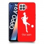 כדורגל - אישה כיסוי מגן קשיח בעיצוב אישי עם השם שלך ל Oppo A93 יחידה אחת סקרין מובייל