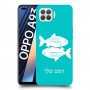 דגים כיסוי מגן קשיח בעיצוב אישי עם השם שלך ל Oppo A93 יחידה אחת סקרין מובייל
