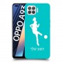 כדורגל - אישה כיסוי מגן קשיח בעיצוב אישי עם השם שלך ל Oppo A93 יחידה אחת סקרין מובייל