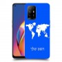מפת העולם כיסוי מגן קשיח בעיצוב אישי עם השם שלך ל Oppo A94 5G יחידה אחת סקרין מובייל