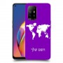 מפת העולם כיסוי מגן קשיח בעיצוב אישי עם השם שלך ל Oppo A94 5G יחידה אחת סקרין מובייל