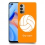 כדורעף - כדור כיסוי מגן קשיח בעיצוב אישי עם השם שלך ל Oppo Reno4 5G יחידה אחת סקרין מובייל