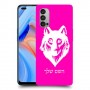 זאב כיסוי מגן קשיח בעיצוב אישי עם השם שלך ל Oppo Reno4 5G יחידה אחת סקרין מובייל