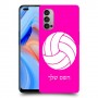 כדורעף - כדור כיסוי מגן קשיח בעיצוב אישי עם השם שלך ל Oppo Reno4 5G יחידה אחת סקרין מובייל
