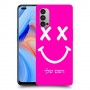סמיילי כיסוי מגן קשיח בעיצוב אישי עם השם שלך ל Oppo Reno4 5G יחידה אחת סקרין מובייל