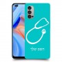 רופא סטטוסקופ כיסוי מגן קשיח בעיצוב אישי עם השם שלך ל Oppo Reno4 5G יחידה אחת סקרין מובייל