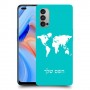 מפת העולם כיסוי מגן קשיח בעיצוב אישי עם השם שלך ל Oppo Reno4 5G יחידה אחת סקרין מובייל
