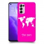 מפת העולם כיסוי מגן קשיח בעיצוב אישי עם השם שלך ל Oppo Reno5 5G יחידה אחת סקרין מובייל
