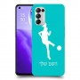 כדורגל - אישה כיסוי מגן קשיח בעיצוב אישי עם השם שלך ל Oppo Reno5 5G יחידה אחת סקרין מובייל