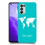 מפת העולם כיסוי מגן קשיח בעיצוב אישי עם השם שלך ל Oppo Reno5 5G יחידה אחת סקרין מובייל