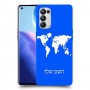מפת העולם כיסוי מגן קשיח בעיצוב אישי עם השם שלך ל Oppo Reno5 Pro 5G יחידה אחת סקרין מובייל