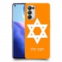 מגן דוד - ישראל כיסוי מגן קשיח בעיצוב אישי עם השם שלך ל Oppo Reno5 Pro 5G יחידה אחת סקרין מובייל