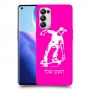 ילד סקייטבורד כיסוי מגן קשיח בעיצוב אישי עם השם שלך ל Oppo Reno5 Pro 5G יחידה אחת סקרין מובייל