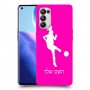 כדורגל - אישה כיסוי מגן קשיח בעיצוב אישי עם השם שלך ל Oppo Reno5 Pro 5G יחידה אחת סקרין מובייל