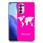מפת העולם כיסוי מגן קשיח בעיצוב אישי עם השם שלך ל Oppo Reno5 Pro 5G יחידה אחת סקרין מובייל