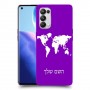 מפת העולם כיסוי מגן קשיח בעיצוב אישי עם השם שלך ל Oppo Reno5 Pro 5G יחידה אחת סקרין מובייל
