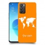 מפת העולם כיסוי מגן קשיח בעיצוב אישי עם השם שלך ל Oppo Reno6 5G יחידה אחת סקרין מובייל