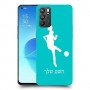 כדורגל - אישה כיסוי מגן קשיח בעיצוב אישי עם השם שלך ל Oppo Reno6 5G יחידה אחת סקרין מובייל