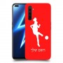כדורגל - אישה כיסוי מגן קשיח בעיצוב אישי עם השם שלך ל Realme 6 Pro יחידה אחת סקרין מובייל