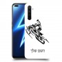 אופנוע שלג כיסוי מגן קשיח בעיצוב אישי עם השם שלך ל Realme 6 Pro יחידה אחת סקרין מובייל
