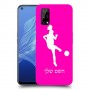 כדורגל - אישה כיסוי מגן קשיח בעיצוב אישי עם השם שלך ל Realme 7 5G יחידה אחת סקרין מובייל