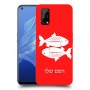 דגים כיסוי מגן קשיח בעיצוב אישי עם השם שלך ל Realme 7 5G יחידה אחת סקרין מובייל