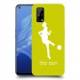 כדורגל - אישה כיסוי מגן קשיח בעיצוב אישי עם השם שלך ל Realme 7 5G יחידה אחת סקרין מובייל