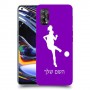 כדורגל - אישה כיסוי מגן קשיח בעיצוב אישי עם השם שלך ל Realme 7 Pro יחידה אחת סקרין מובייל