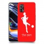 כדורגל - אישה כיסוי מגן קשיח בעיצוב אישי עם השם שלך ל Realme 7 Pro יחידה אחת סקרין מובייל