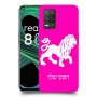 אריה כיסוי מגן קשיח בעיצוב אישי עם השם שלך ל Realme 8 5G יחידה אחת סקרין מובייל