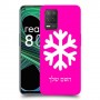 שלג כיסוי מגן קשיח בעיצוב אישי עם השם שלך ל Realme 8 5G יחידה אחת סקרין מובייל