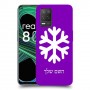 שלג כיסוי מגן קשיח בעיצוב אישי עם השם שלך ל Realme 8 5G יחידה אחת סקרין מובייל