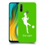 כדורגל - אישה כיסוי מגן קשיח בעיצוב אישי עם השם שלך ל Realme C3 יחידה אחת סקרין מובייל