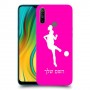כדורגל - אישה כיסוי מגן קשיח בעיצוב אישי עם השם שלך ל Realme C3 יחידה אחת סקרין מובייל