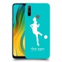 כדורגל - אישה כיסוי מגן קשיח בעיצוב אישי עם השם שלך ל Realme C3 יחידה אחת סקרין מובייל