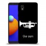 חצוצרה כיסוי מגן קשיח בעיצוב אישי עם השם שלך ל Samsung Galaxy A01 Core יחידה אחת סקרין מובייל