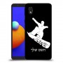סנובורד כיסוי מגן קשיח בעיצוב אישי עם השם שלך ל Samsung Galaxy A01 Core יחידה אחת סקרין מובייל
