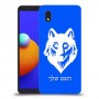 זאב כיסוי מגן קשיח בעיצוב אישי עם השם שלך ל Samsung Galaxy A01 Core יחידה אחת סקרין מובייל